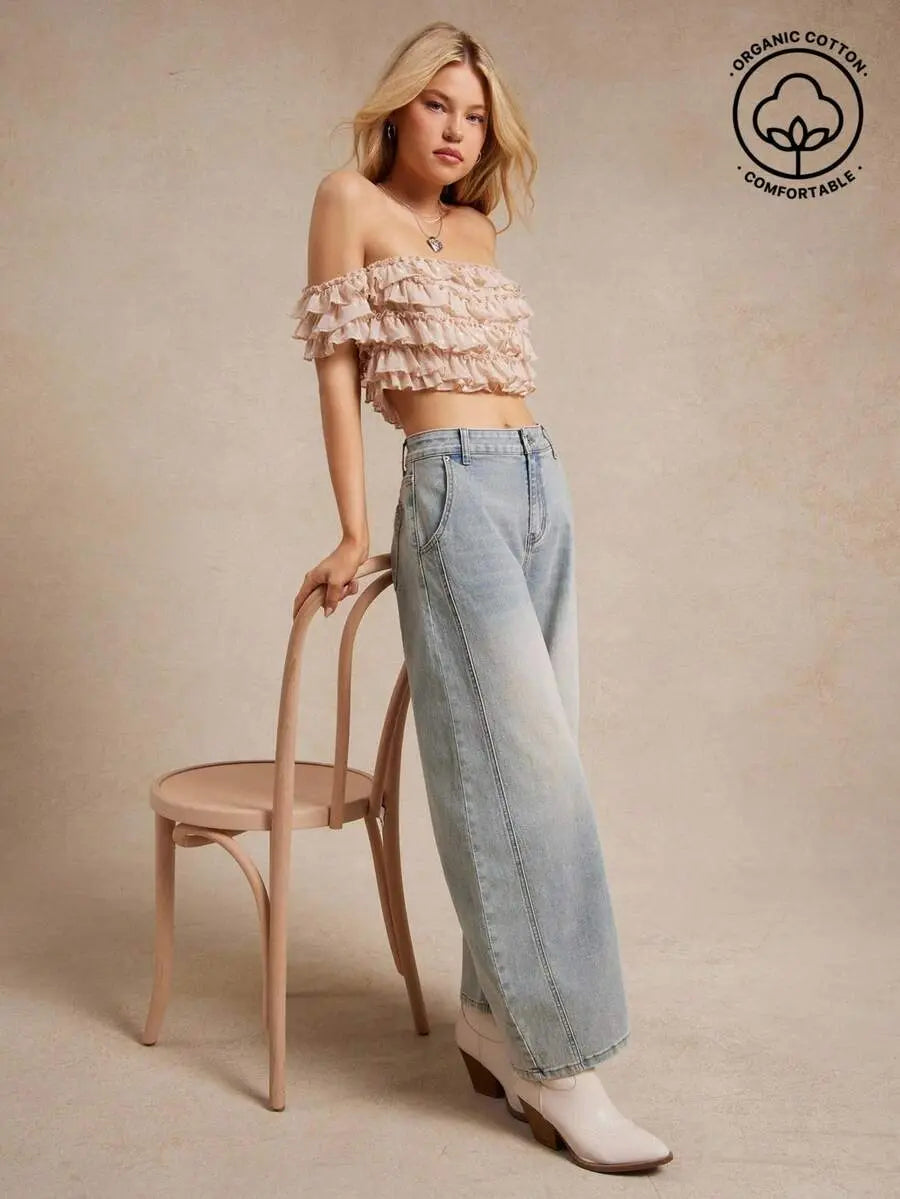 Lucero – Pantalón Denim Wide Light