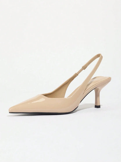 Vega - Slingback de Tacón Kitten con Punta Fina