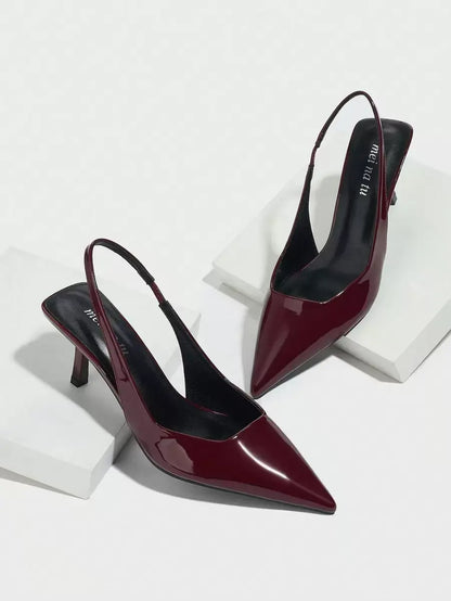 Vega - Slingback de Tacón Kitten con Punta Fina