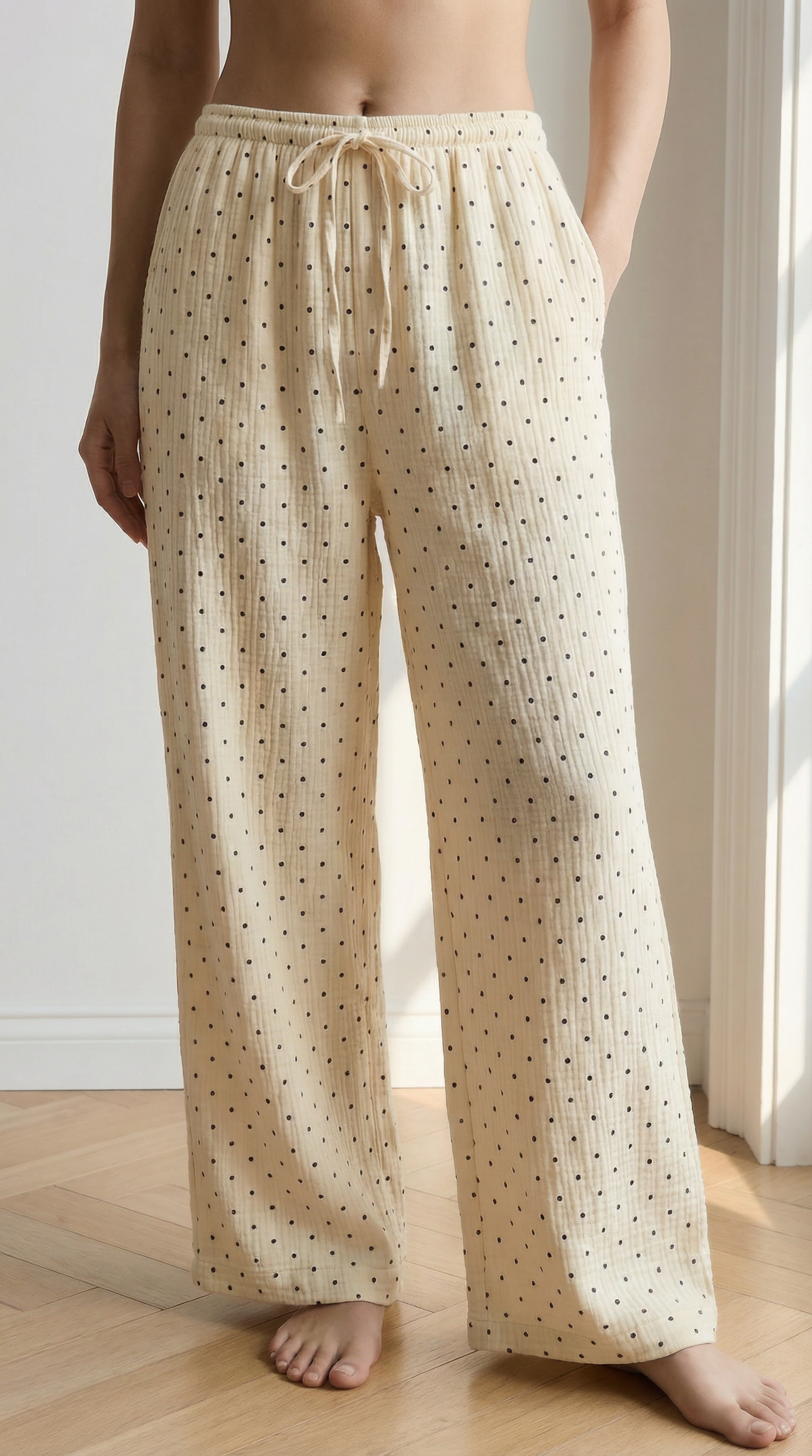 Alma – Pantalón Cotton Polka Dot