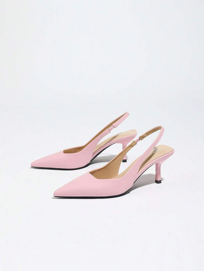 Vega - Slingback de Tacón Kitten con Punta Fina