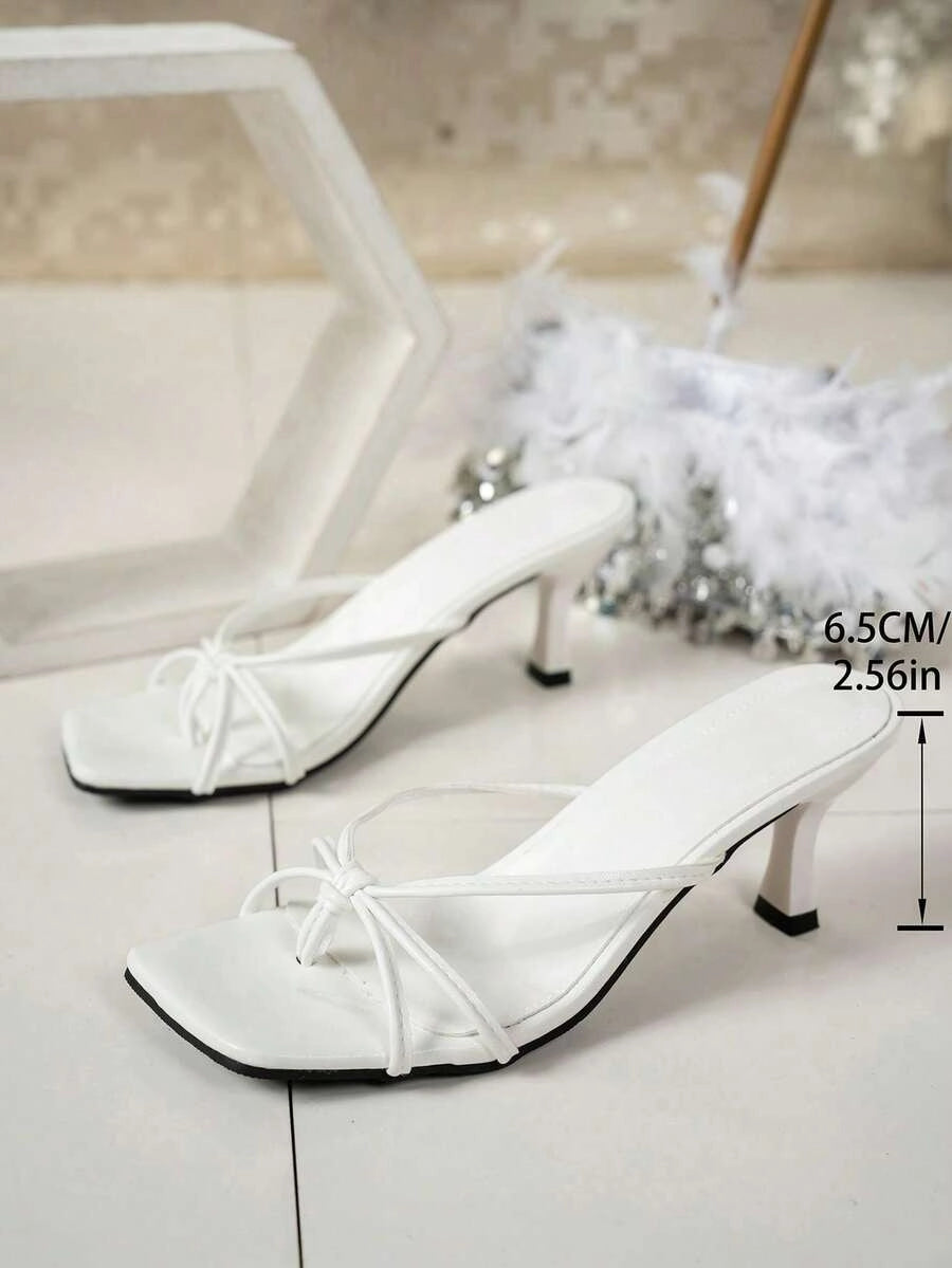 Nora - Tacones de Tiras con Nudo