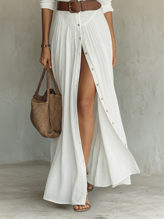 África - Vestido Maxi Camisero Sahara