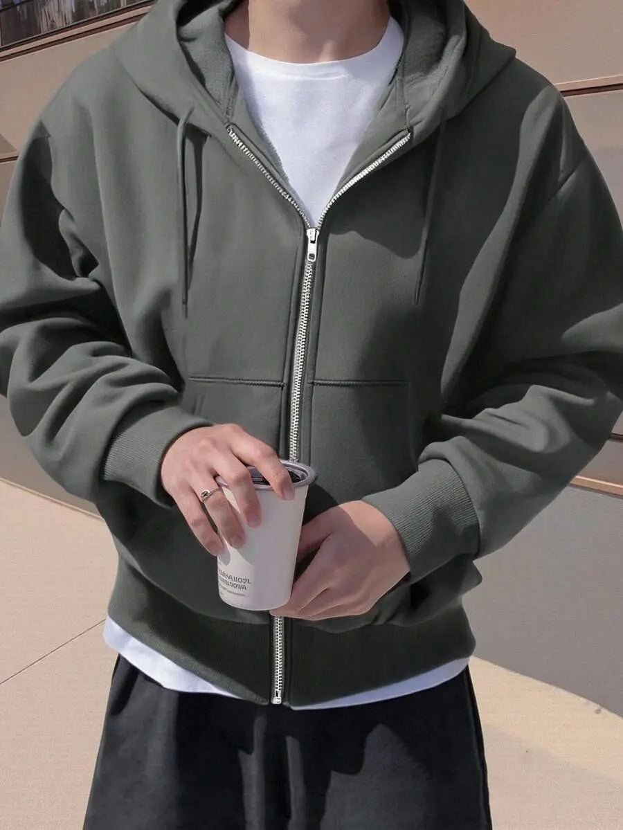 Hugo - Sudadera con Cremallera Estilo Minimalista