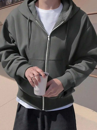Hugo - Sudadera con Cremallera Estilo Minimalista