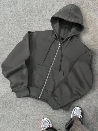 Hugo - Sudadera con Cremallera Estilo Minimalista