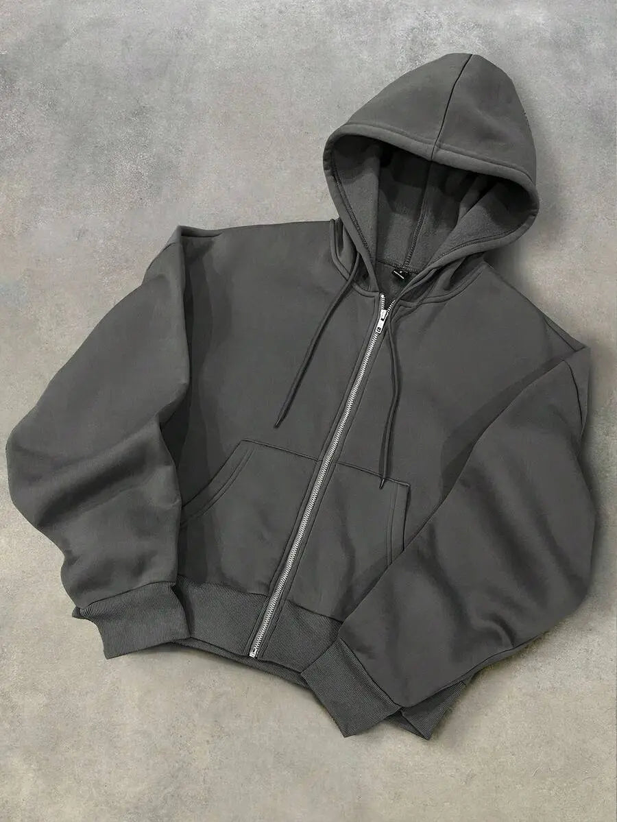 Hugo - Sudadera con Cremallera Estilo Minimalista