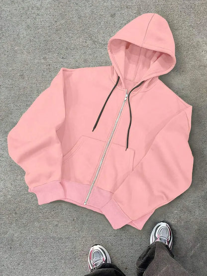 Hugo - Sudadera con Cremallera Estilo Minimalista