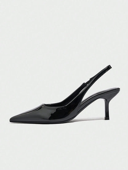 Vega - Slingback de Tacón Kitten con Punta Fina