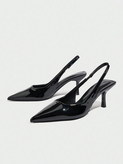 Vega - Slingback de Tacón Kitten con Punta Fina