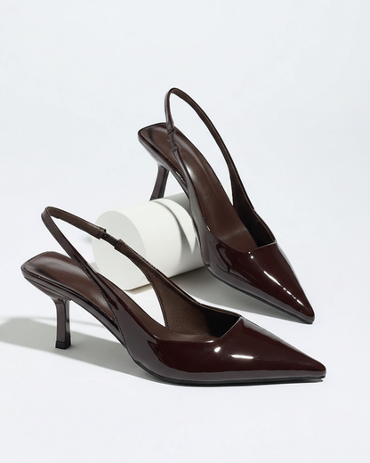 Vega - Slingback de Tacón Kitten con Punta Fina