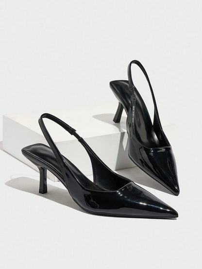 Vega - Slingback de Tacón Kitten con Punta Fina