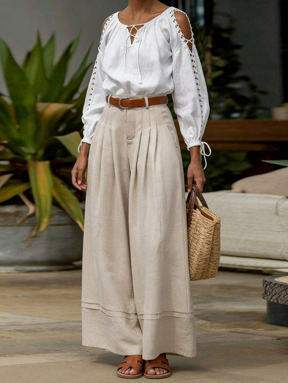 Linda – Pantalón Palazzo Mediterráneo