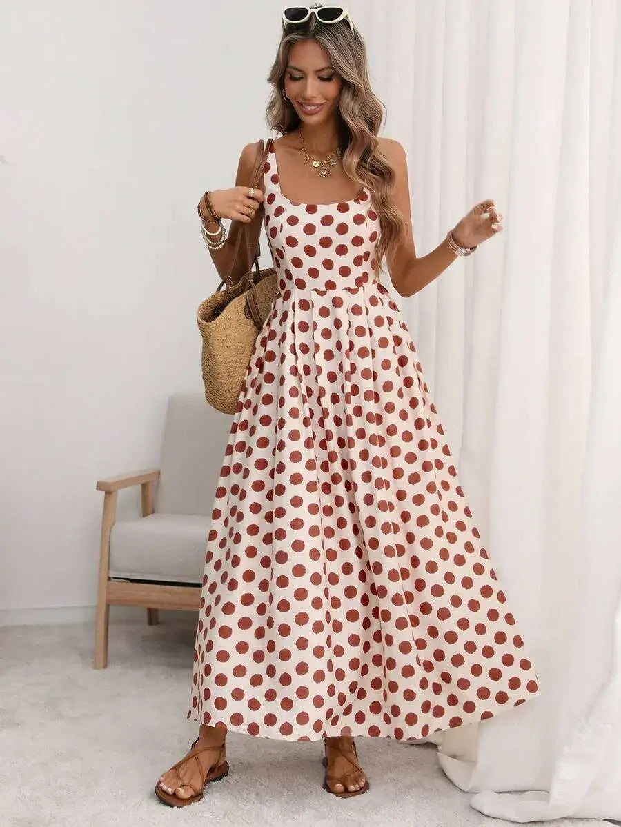 María - Vestido Midi Lunares Riviera