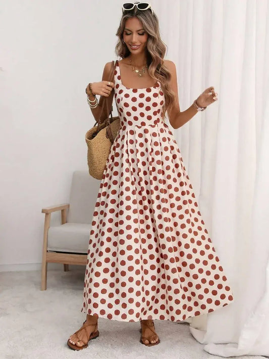 María - Vestido Midi Lunares Riviera