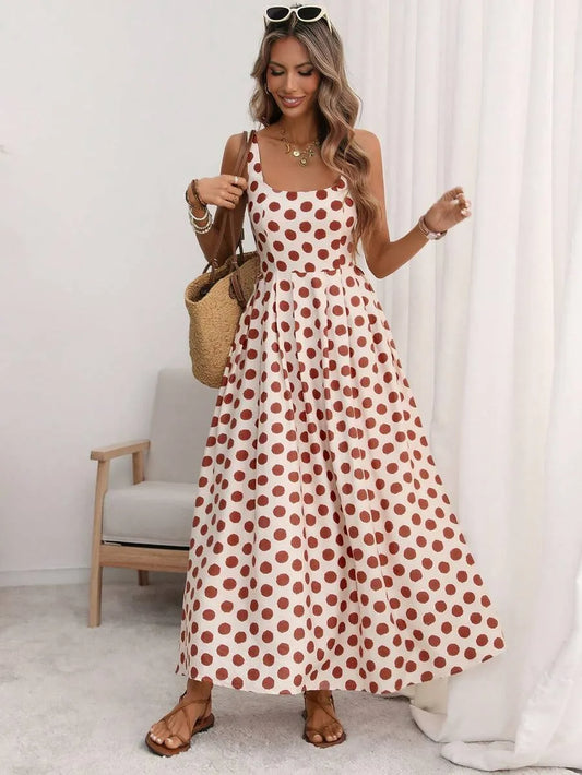 María - Vestido Midi Lunares Riviera