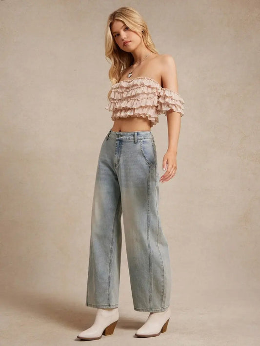 Lucero – Pantalón Denim Wide Light