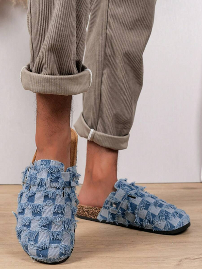 Bruno - Zueco Denim Fringe