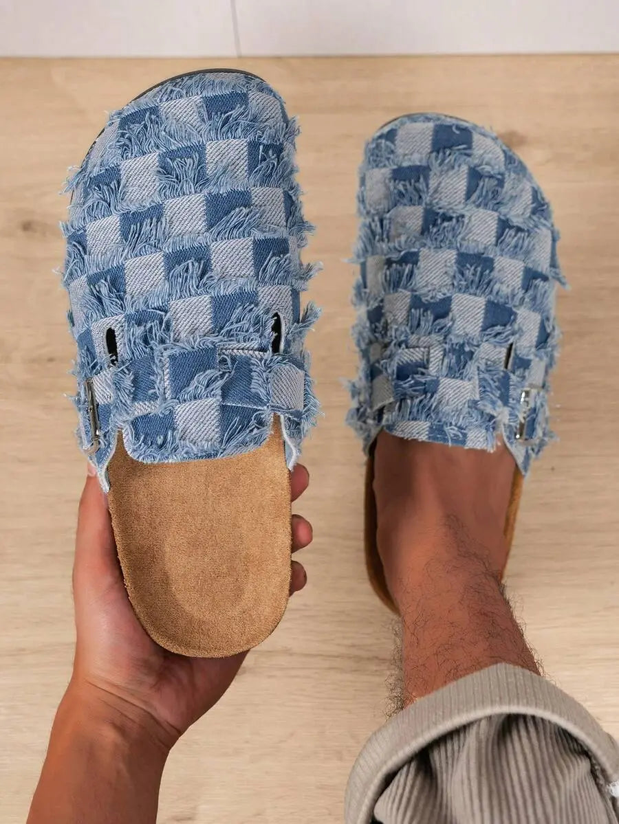 Bruno - Zueco Denim Fringe