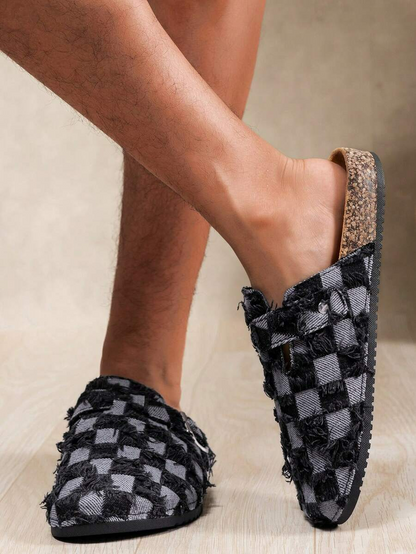 Bruno - Zueco Denim Fringe