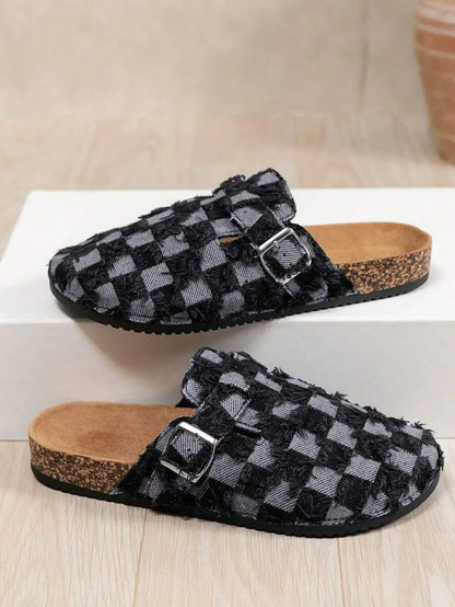 Bruno - Zueco Denim Fringe