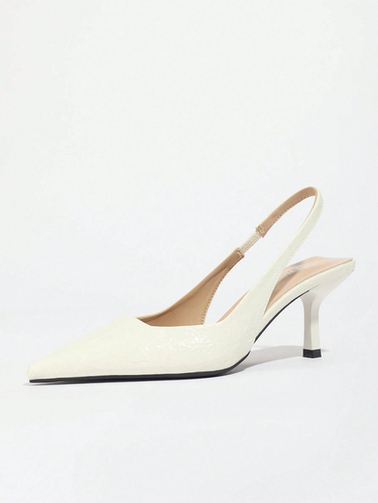 Vega - Slingback de Tacón Kitten con Punta Fina