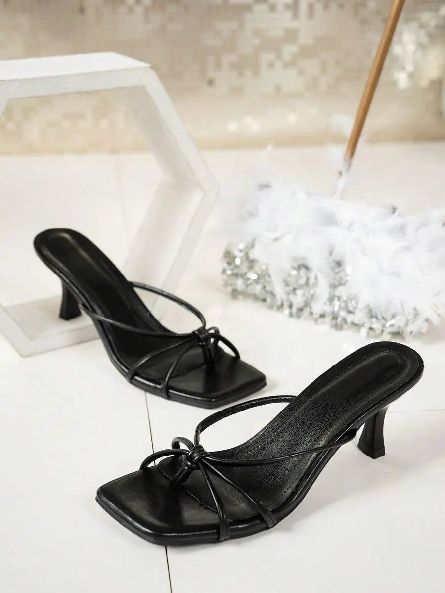 Nora - Tacones de Tiras con Nudo
