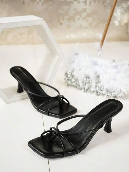 Nora - Tacones de Tiras con Nudo