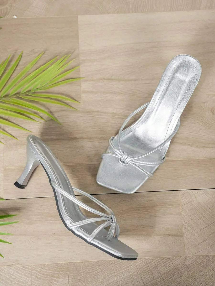 Nora - Tacones de Tiras con Nudo
