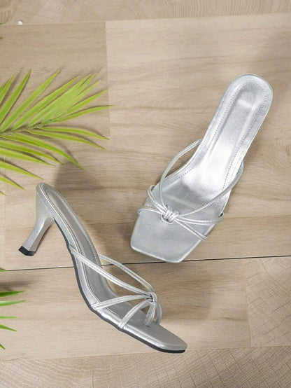Nora - Tacones de Tiras con Nudo