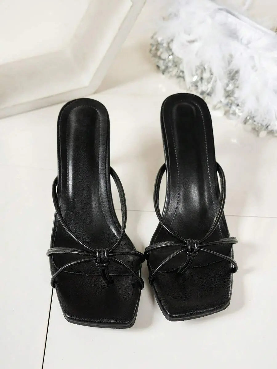 Nora - Tacones de Tiras con Nudo