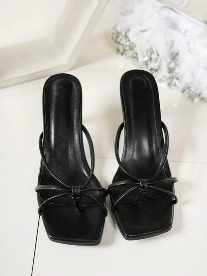 Nora - Tacones de Tiras con Nudo