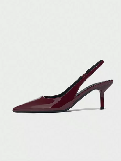 Vega - Slingback de Tacón Kitten con Punta Fina