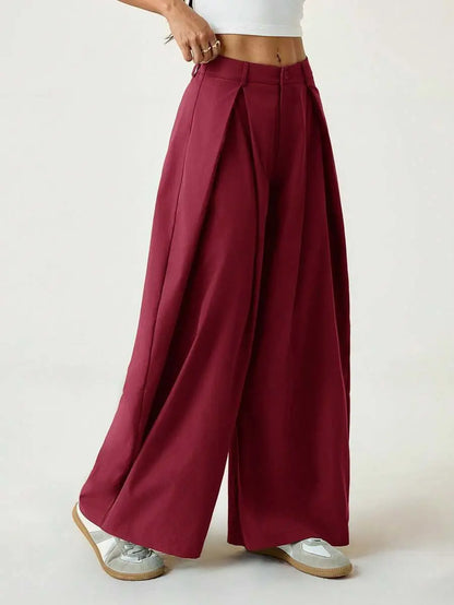 Ámbar - Pantalón Bombacho con Pinzas y Caída Extra