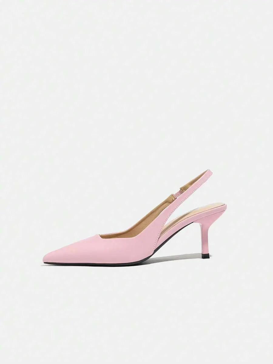 Vega - Slingback de Tacón Kitten con Punta Fina