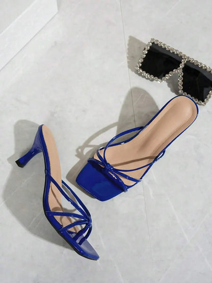 Nora - Tacones de Tiras con Nudo