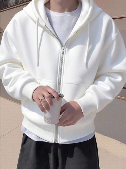 Hugo - Sudadera con Cremallera Estilo Minimalista